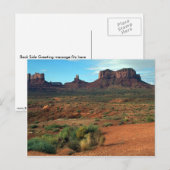 De Camel, de Monument Valley Briefkaart (Voorkant / Achterkant)