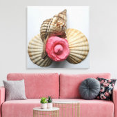 De Camellia en de Shells Canvas Afdruk (Insitu (Woonkamer))