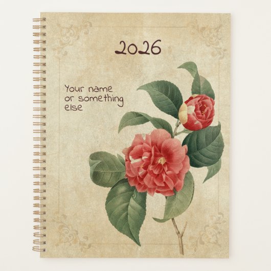 De Camellia Keeper Planner: Winter's Rose Editie Planner (Voorkant)