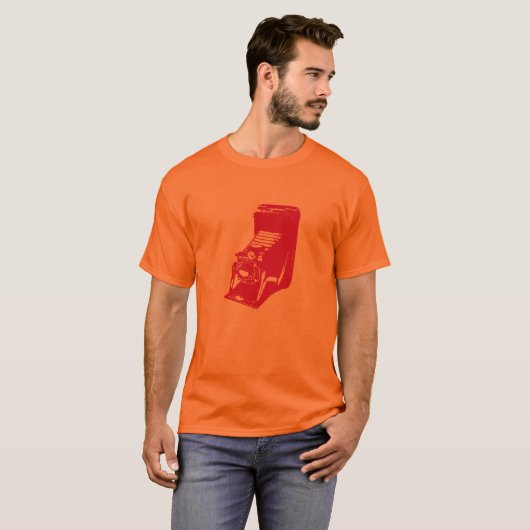de camera - heet sinaasappel t-shirt (Voorkant volledig)