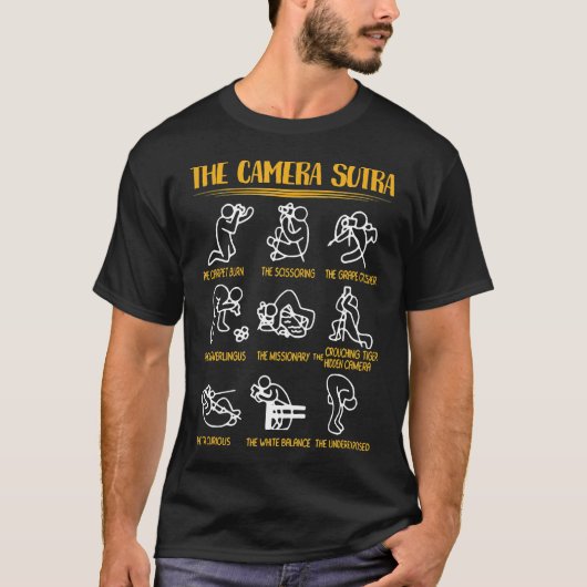 De camera sutra Funny Photographer Gift T-shirt (Voorkant)