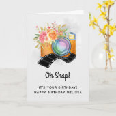 De Camera van Boho & de BloemenVerjaardag van de Kaart (Gele Bloem)