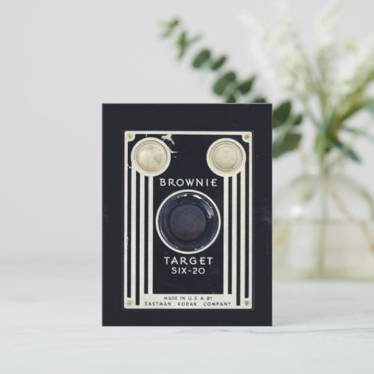 De camera van de terugtocht doorbladert doel. briefkaart (Staand voorkant)