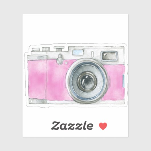 De Camera van de Waterverf van de terugtocht schil Sticker (Vel)