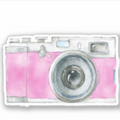 De Camera van de Waterverf van de terugtocht schil Sticker (Voorkant)