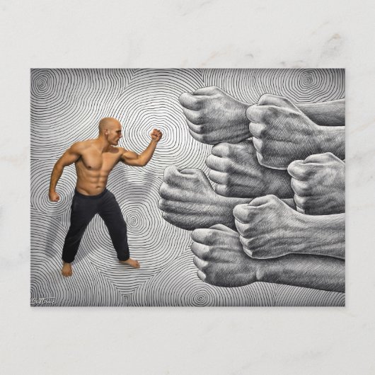 De Camera van het potlood Vs - de Strijd en de Bep Briefkaart (Voorkant)