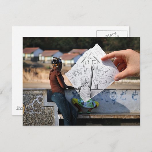 De Camera van het potlood Vs - Huis Briefkaart (Voorkant / Achterkant)