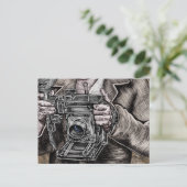 De camerakop briefkaart (Staand voorkant)