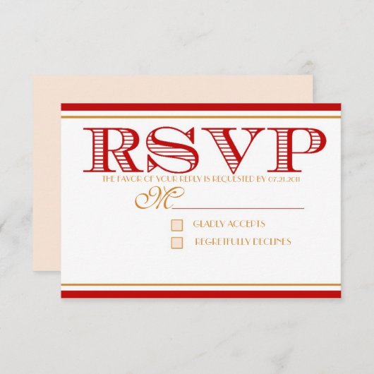 DE CAMEREE RSVP (Voorkant / Achterkant)