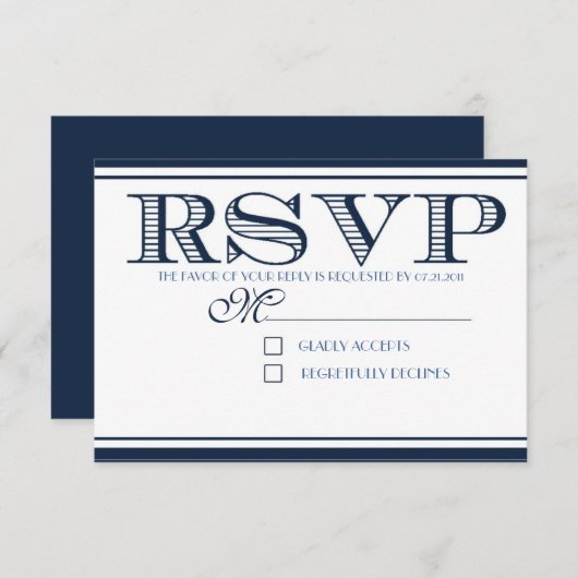 DE CAMEREE RSVP (Voorkant / Achterkant)