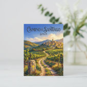 De Camino de Santiago Spanje Briefkaart (Staand voorkant)