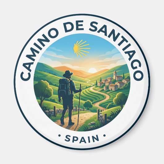 De Camino de Santiago Spanje Magneet (Voorkant)