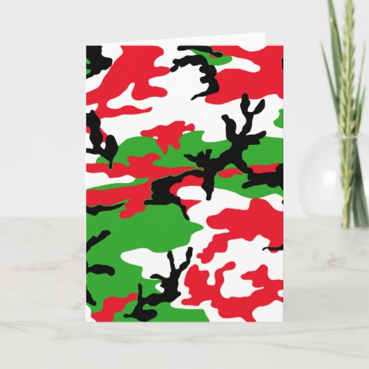 De Camouflage van Kerstmis Feestdagen Kaart (Voorkant)