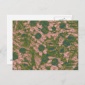 De camouflagepatroon van de bloem briefkaart (Voorkant / Achterkant)