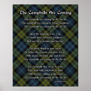 De campbells komen uit het Poster van de Tartan-pr