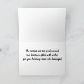 DE CAMPER IS KLAAR EN WIJ OOK VOOR KERSTMIS KAART (Binnen)