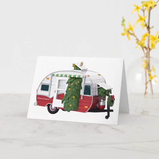 DE CAMPER IS KLAAR EN WIJ OOK VOOR KERSTMIS KAART (Gele Bloem)