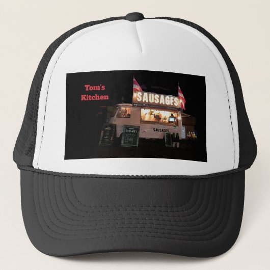 De campervan sausselaar, jouw naam ap trucker pet (Voorkant)