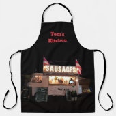 De  campervan worstverkoper, jouw naam schort (Voorkant)