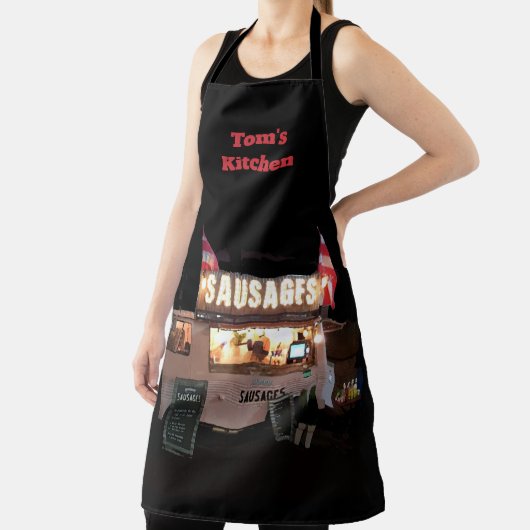 De  campervan worstverkoper, jouw naam schort (Insitu)