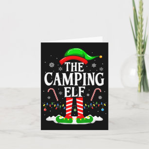 De Camping Elf Xmas Grappig Matching Familie Groep Kaart