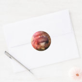 De campion met de champignon ronde sticker (Envelop)