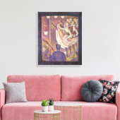 De Can Can-dans, Le Chahut van Georges Seurat Canvas Afdruk (Insitu (Woonkamer))
