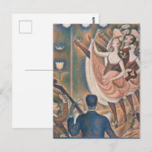 De Can-can Seurat Neo Impressionist Pointillist Briefkaart (Voorkant / Achterkant)