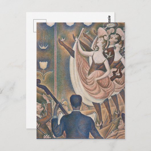 De Can-can Seurat Neo Impressionist Pointillist Briefkaart (Voorkant / Achterkant)