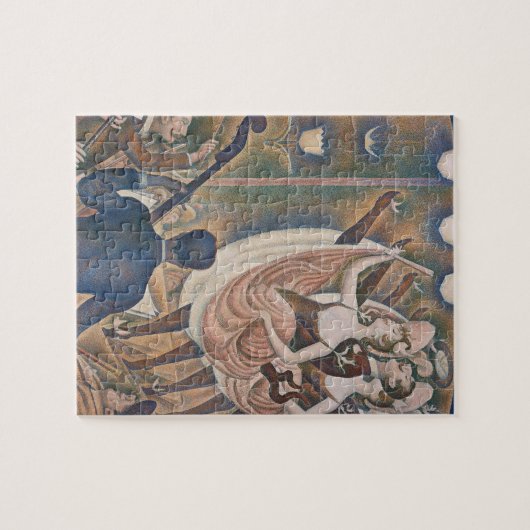De Can-can Seurat Neo Impressionist Pointillist Legpuzzel (Horizontaal)