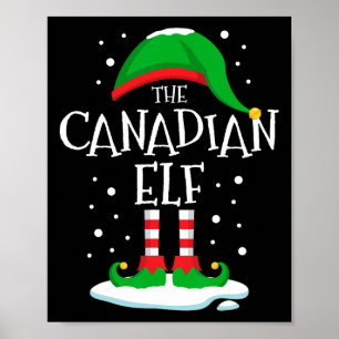 De Canadese Elf-kerstfamilie komt overeen met een Poster