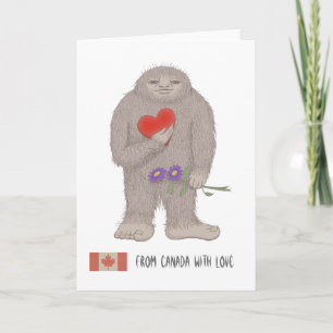 De Canadese Kaart van de Valentijnsdag van Bigfoot