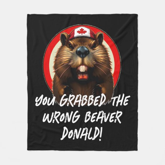 De Canadese 'verkeerde bever' Donald Trump Fleece Deken (Voorkant)