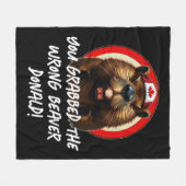 De Canadese 'verkeerde bever' Donald Trump Fleece Deken (Voorkant (Horizontaal))