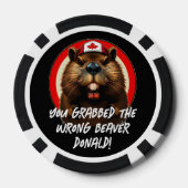De Canadese 'verkeerde bever' Donald Trump Poker Chips (Achterkant)