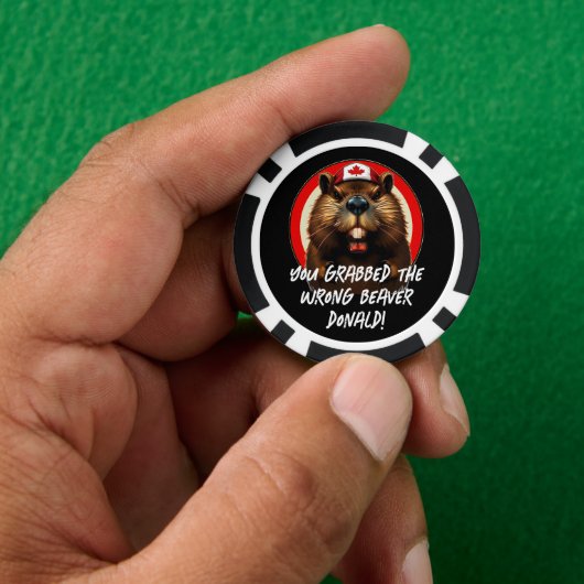De Canadese 'verkeerde bever' Donald Trump Poker Chips (Hand)