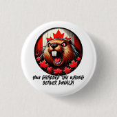 De Canadese 'verkeerde bever' Donald Trump Ronde Button 3,2 Cm (Voorkant)