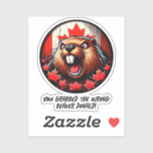 De Canadese 'verkeerde bever' Donald Trump Sticker (Vel)