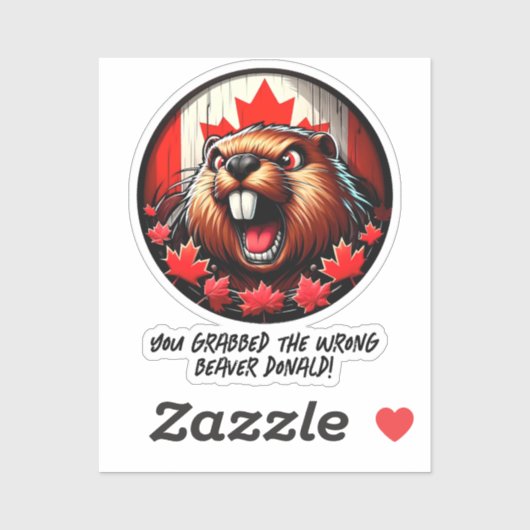 De Canadese 'verkeerde bever' Donald Trump Sticker (Vel)
