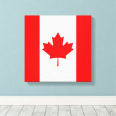 De Canadese vlag, Canada Canvas Afdruk (Insitu (Houten vloer))