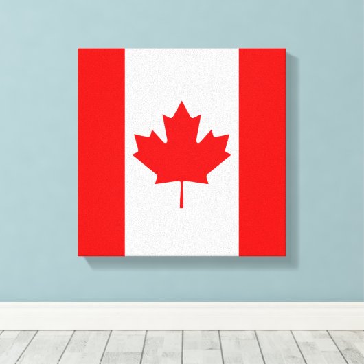 De Canadese vlag, Canada Canvas Afdruk (Insitu (Houten vloer))