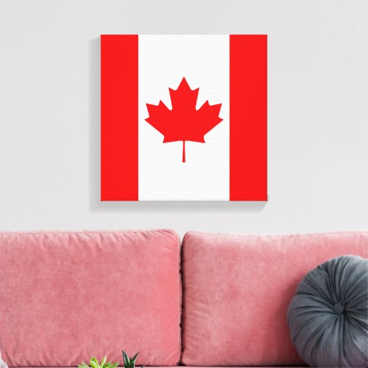 De Canadese vlag, Canada Canvas Afdruk (Insitu (Woonkamer))