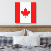 De Canadese vlag, Canada Canvas Afdruk (Insitu (Slaapkamer))