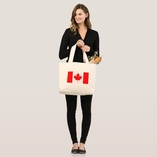 De Canadese vlag - Canada Souvenir Grote Tote Bag (Voorkant (model))