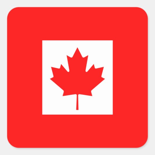 De Canadese vlag - Canada Souvenir Vierkante Sticker (Voorkant)