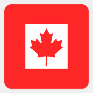 De Canadese Vlag - de Herinnering van Canada Vierkante Sticker