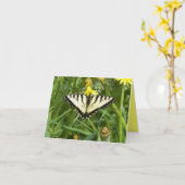 De Canadese Vlinder Notecard van Swallowtail van Kaart (Gele Bloem)