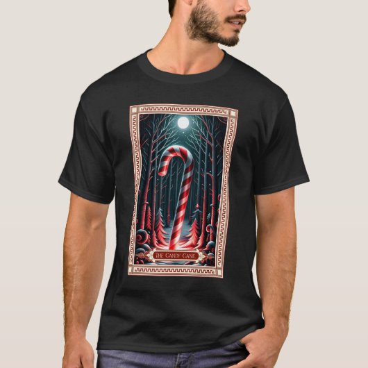 De Candy Cane Tarot Kaart T-shirt (Voorkant)