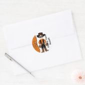 De Candy Corn Bandit Ronde Sticker (Envelop)