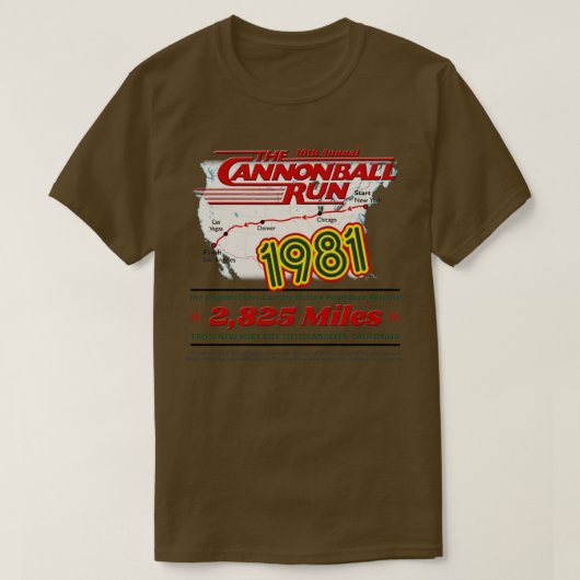 De Cannonball Run T-shirt (Design voorkant)